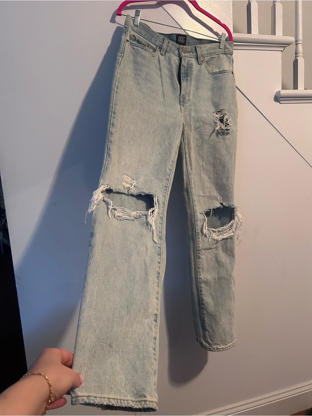 BDG Light Blue Distressed bootcut Jeans